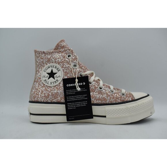 Converse Women 8.5 Chuck Taylor All Star Glitter Metallic Platform Sneakers - Picture 5 of 13